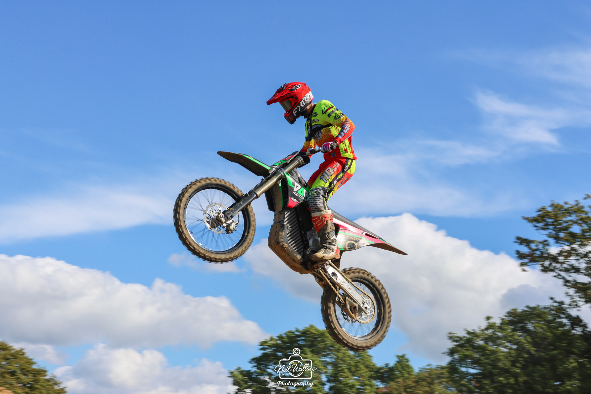Presley Walker mid-air on his motocross bike